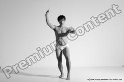 Underwear Martial art Man Asian Moving poses Average Short Black Dynamic poses Academic